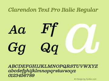 Clarendon Text Pro Italic