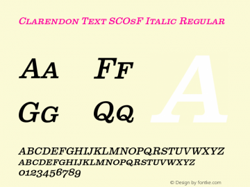 Clarendon Text SCOsF Italic