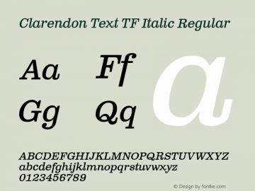 Clarendon Text TF Italic