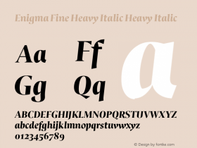 Enigma Fine Heavy Italic