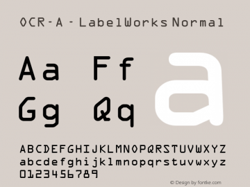 OCR-A - LabelWorks
