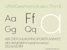 URWGeometricArabic-Thin