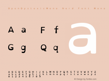 OpenDyslexicMono Nerd Font Mono