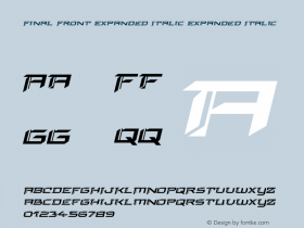 Final Front Expanded Italic