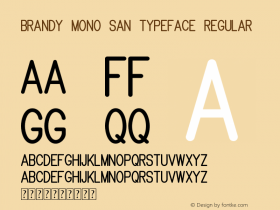 Brandy mono san typeface