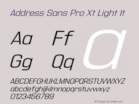 Address Sans Pro