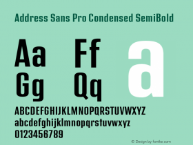 Address Sans Pro Condensed