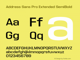 Address Sans Pro Extended