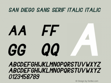 San Diego Sans Serif Italic