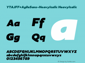 YTAJFF+AgileSans-HeavyItalic