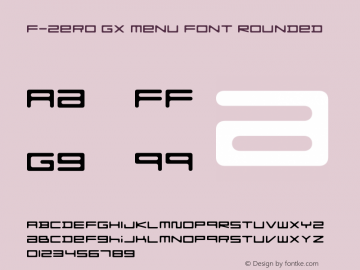 F-Zero GX Menu Font