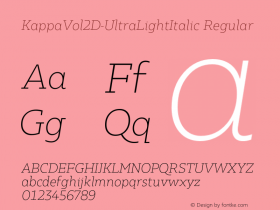 KappaVol2D-UltraLightItalic