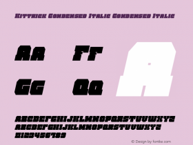 Kittrick Condensed Italic