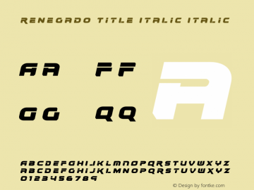 Renegado Title Italic