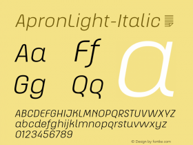 ApronLight-Italic