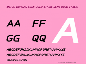 Inter-Bureau Semi-Bold Italic