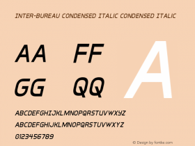 Inter-Bureau Condensed Italic