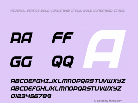 Federal Service Bold Condensed Italic