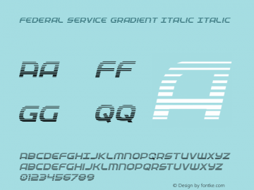 Federal Service Gradient Italic