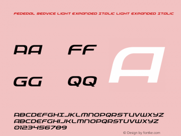 Federal Service Light Expanded Italic