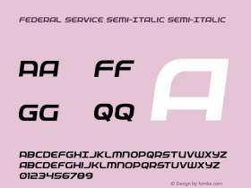Federal Service Semi-Italic