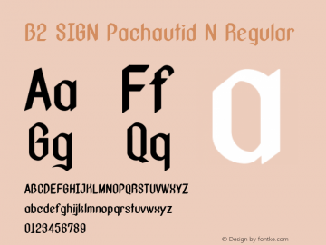 B2 SIGN Pachautid N