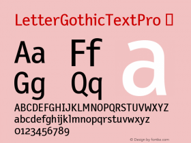 LetterGothicTextPro