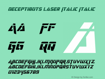 Deceptibots Laser Italic