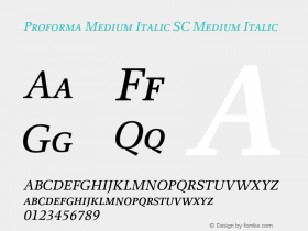 Proforma Medium Italic SC