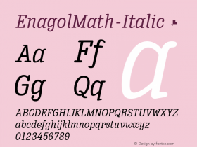 EnagolMath-Italic
