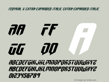 Fedyral II Extra-Expanded Italic