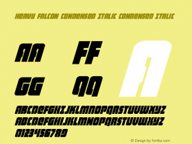Heavy Falcon Condensed Italic
