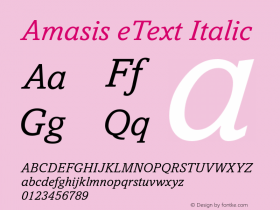 Amasis eText