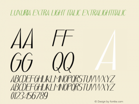 Luxuria Extra Light Italic