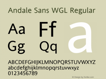 Andale Sans WGL