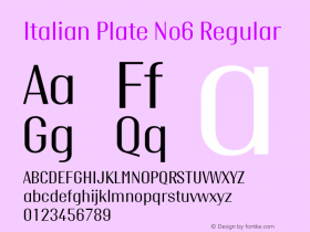 Italian Plate No6