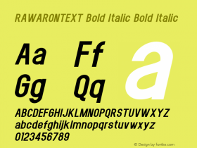 RAWARONTEXT Bold Italic