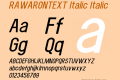 RAWARONTEXT Italic