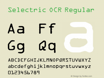 Selectric OCR