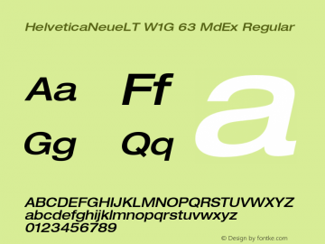 HelveticaNeueLT W1G 63 MdEx