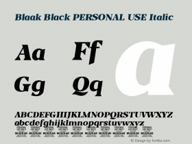 Blaak Black PERSONAL USE