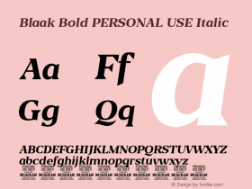 Blaak Bold PERSONAL USE