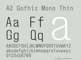 A2 Gothic Mono