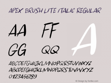 Apex Brush Lite Italic