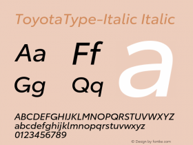 ToyotaType-Italic