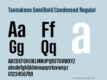 Tannakone SemiBold Condensed