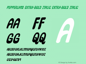 Pepperland Extra-Bold Italic