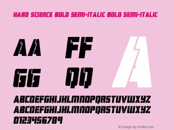 Hard Science Bold Semi-Italic