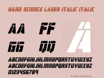 Hard Science Laser Italic