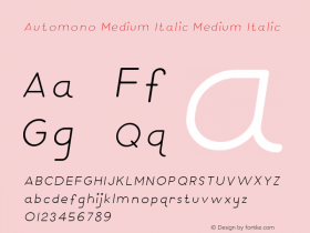 Automono Medium Italic